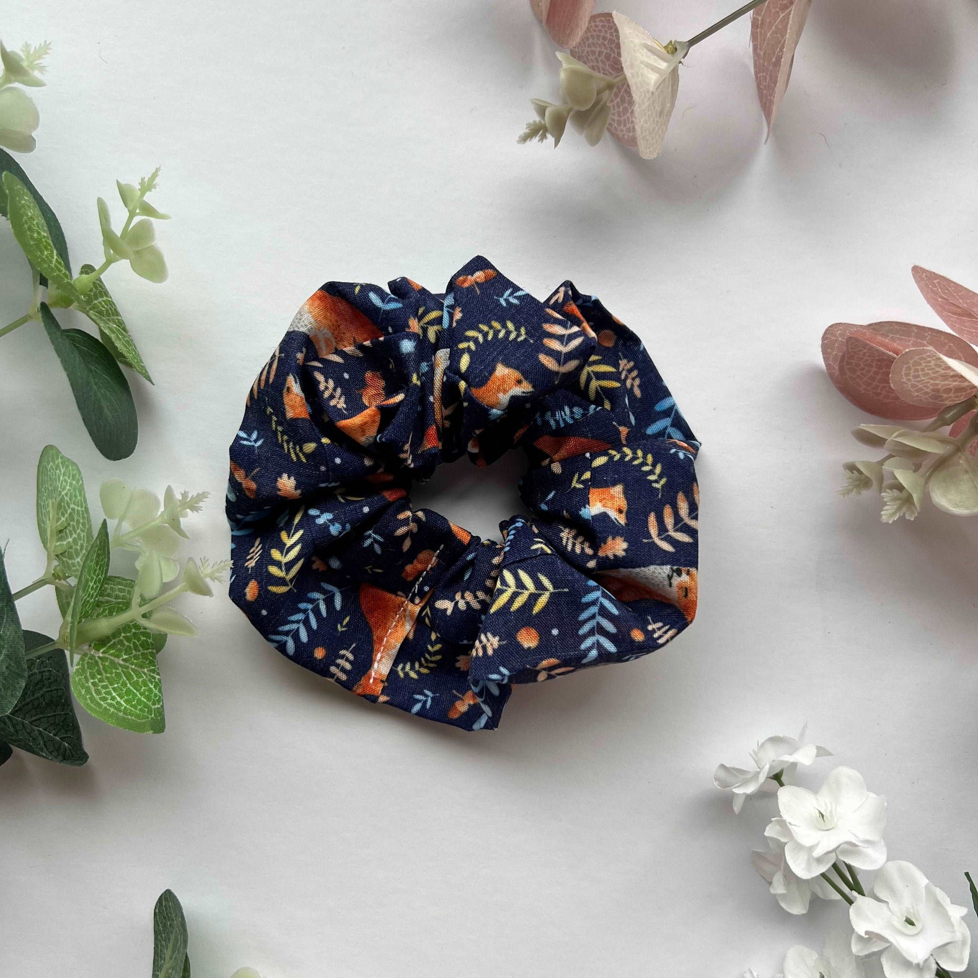Unusual fox gifts – charming cotton scrunchie.