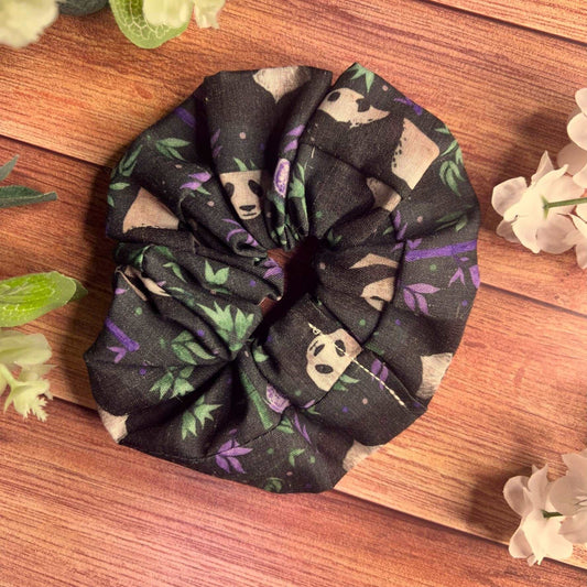 Adorable panda scrunchie, perfect hair gift for your sister's 18th birthday.
