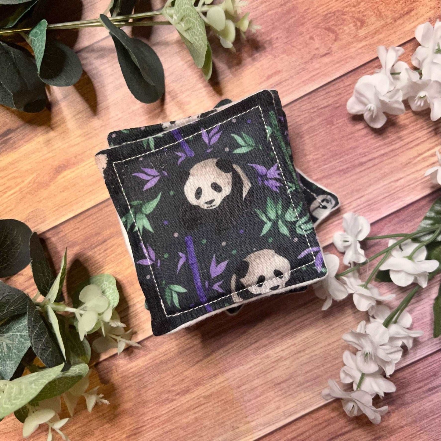Reusable skincare pads, perfect gift for panda lovers.