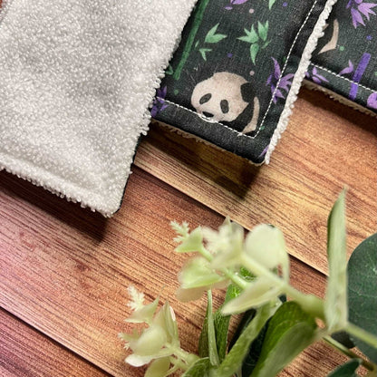 Zero-waste exfoliating pads, perfect for panda enthusiasts.