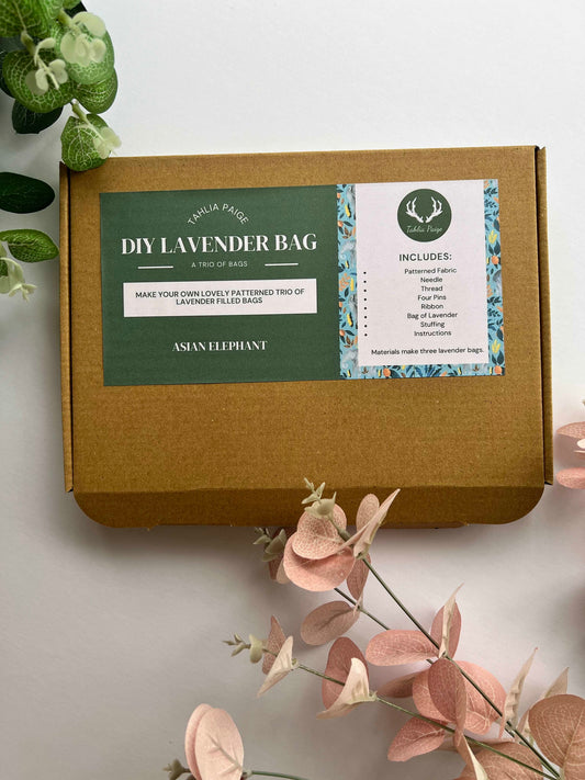 Make your own lavender bags with our Elephant DIY Kit.